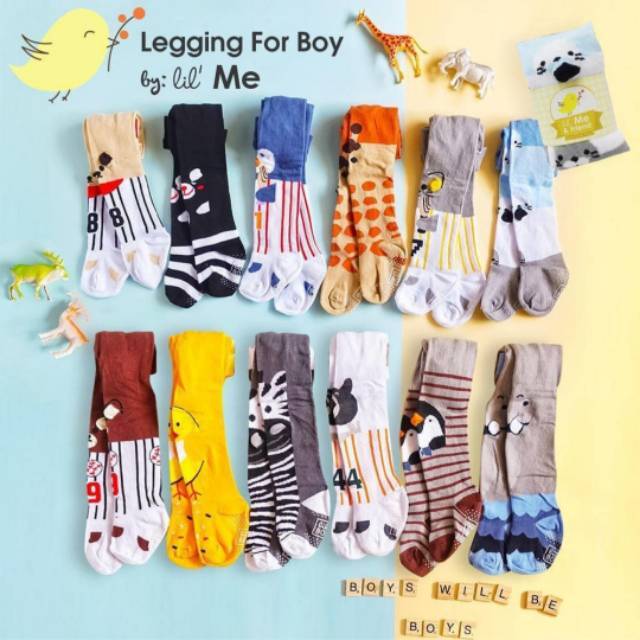 Legging Bayi Lil Me Motif Boy