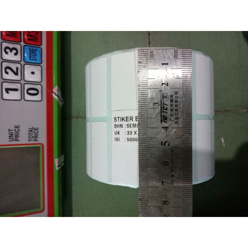 

label barcode 33 x 15 33x15 2 line isi 5000 pcs Stiker barcode 33 x 15