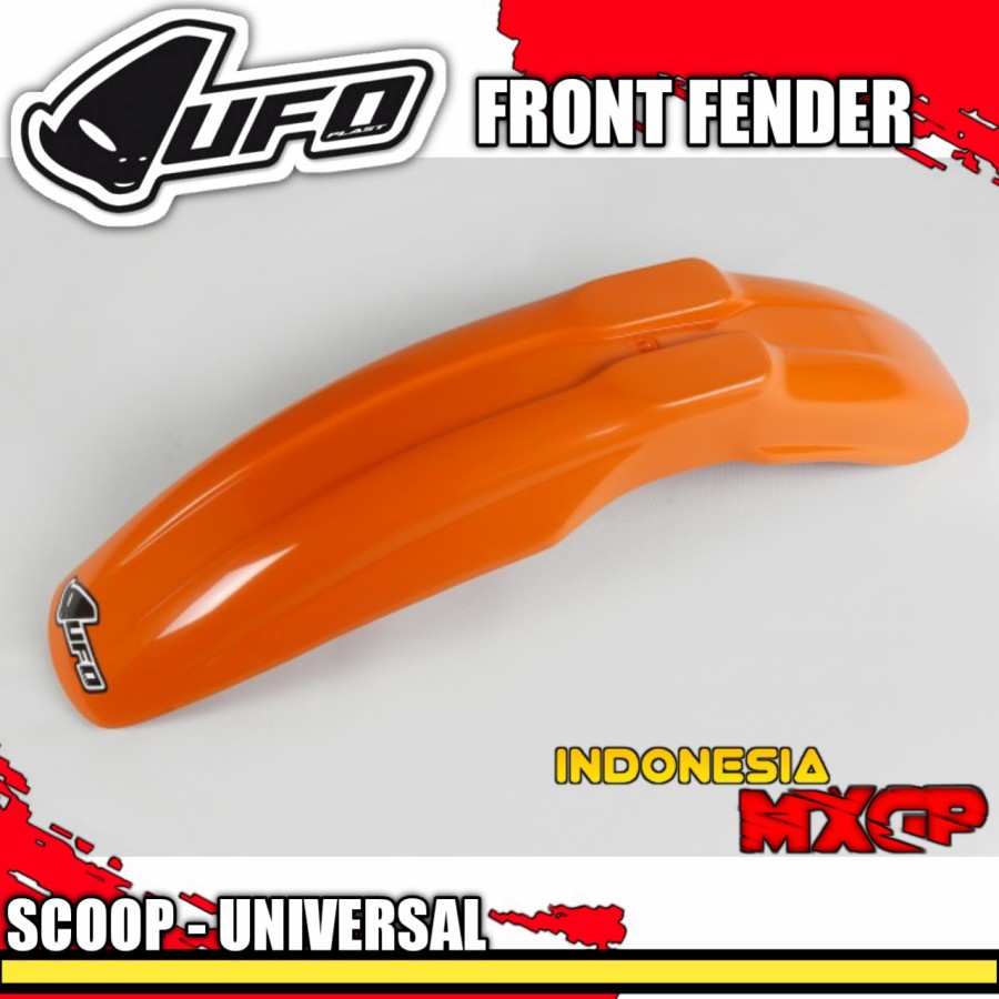 UFO SCOOP UNIVERSAL FRONT FENDER COVER - SPAKBOR DEPAN SET ADVENTURE TRAIL - SUMO SUPERMOTO - MOTOCR