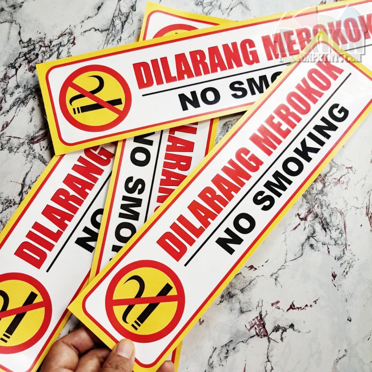 

Stiker Sticker Label Dilarang Merokok No Smoking Safety Sign K3 Vinyl