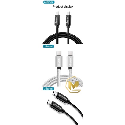 DIINAMI CABLE KABEL DATA / TYPE-C KE TYPE-C / USB-C TO USB-C / 45W FAST CHARGING / 2 METER  &amp; 3 METER NOTE10 NOTE20 S21 S22 ULTRA MACBOOK AIR MA3457