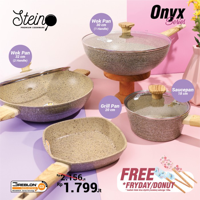 STEINCOOKWARE STEIN PAKET ONYX (COMPLETE 4 SET) ORIGINAL