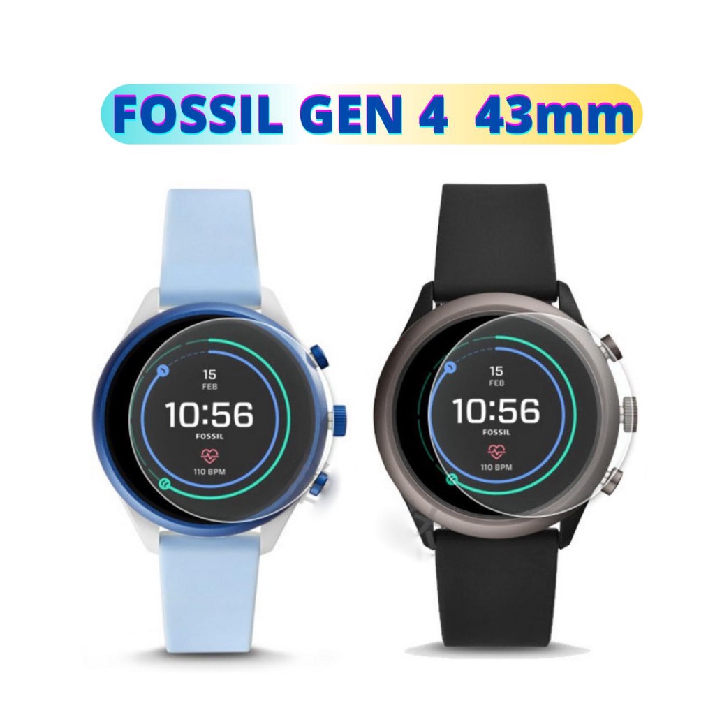 ANTI GORES FOSSIL SPORT GEN 4 43MM - TEMPERED GLASS PROTECTION - SCREEN GUARD KACA FOSSIL SPORT GEN4