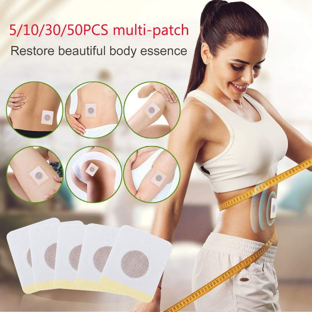 Patch Pelangsing Tambalan Kancing Perut Slim Patch 10pcs Bahan-bahan herbal alami Membakar Lemak Tubuh Patch Penurunan Berat Badan Pencernaan dan detoksifikasi penurunan berat badan