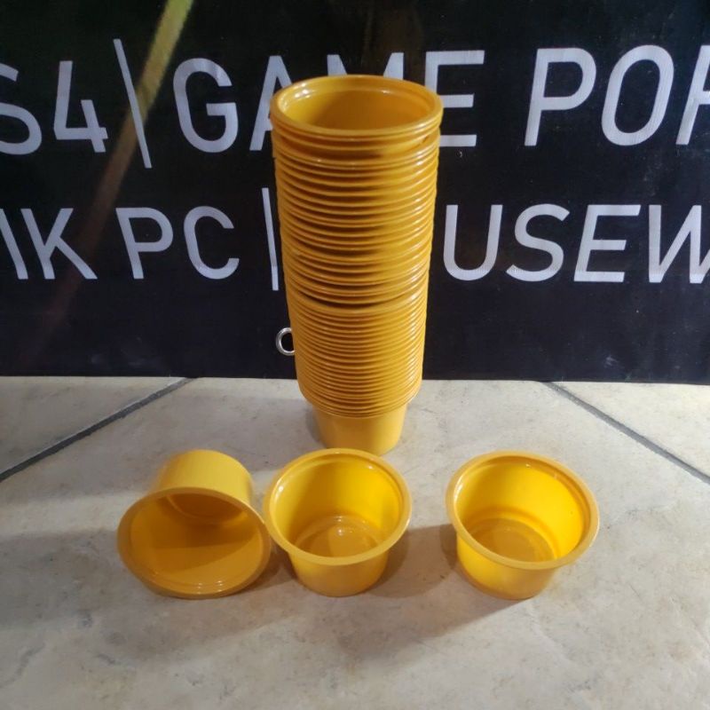 50pcs Cup es krim 6.5cm agar agar Pudding  ice cream Plastik Warna gelas plastik kecil wadah eskrim