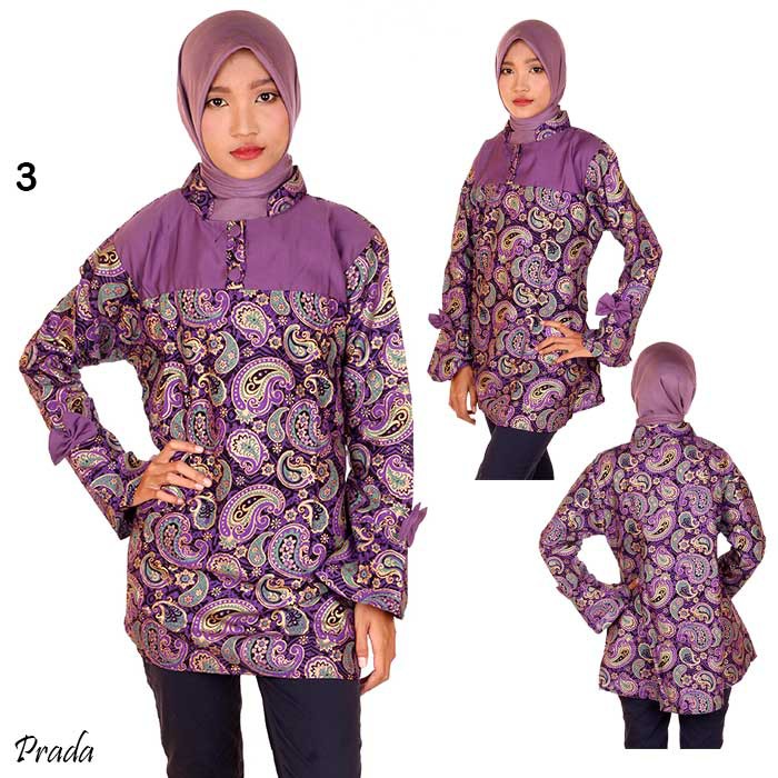 Blouse Batik Blus Kerja Wanita Amoeba Prodo