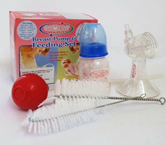 ♥BabyYank♥ CAMERA NEW-SAFE MANUAL BREAST PUMP &amp; FEEDING SET . POMPA ASI NO 21233