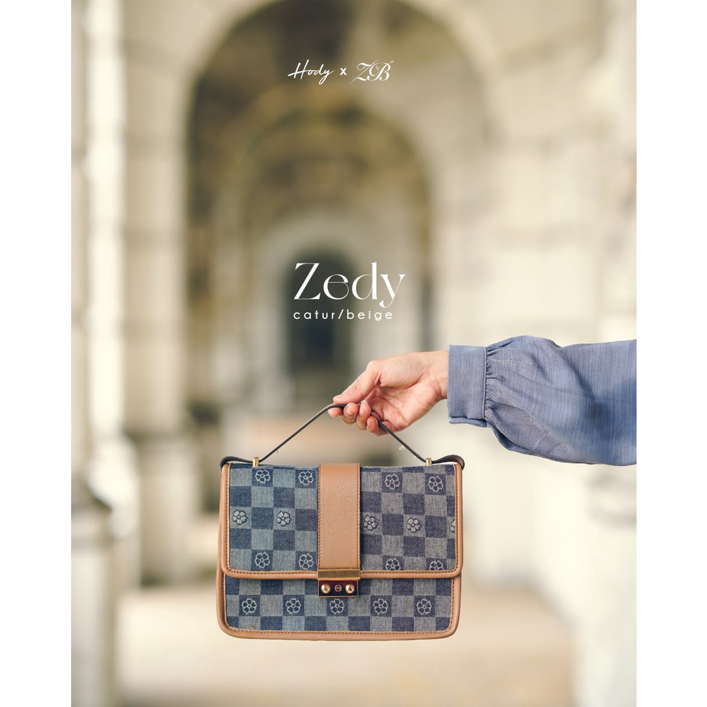 TAS WANITA MOTIF ZEDY BAG BY HODY/ TAS HODY MOTIF CATUR ORI/ TAS SELEMPANG WANITA ORI BY HODY