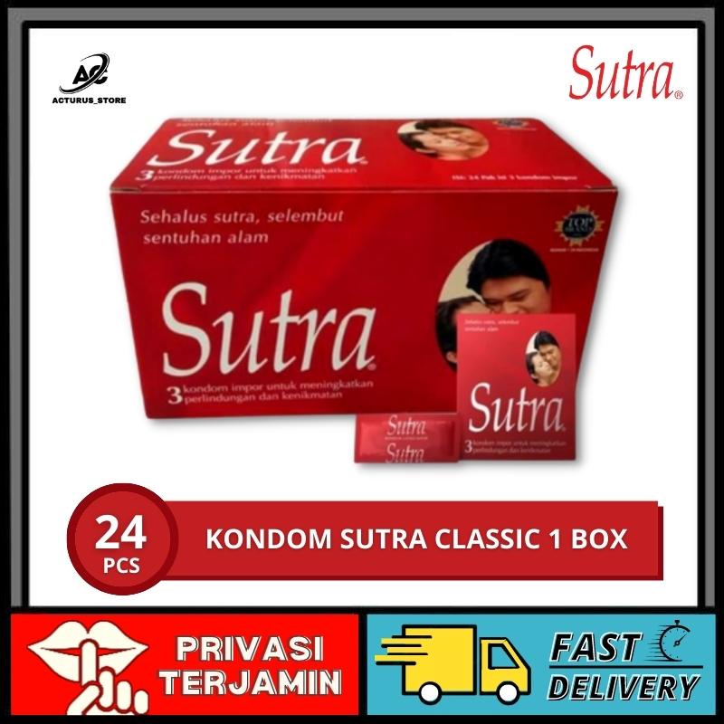 Jual 1 Box Kondom Sutra Merah isi 3's / 1 Kotak isi 24 pcs / Kondom