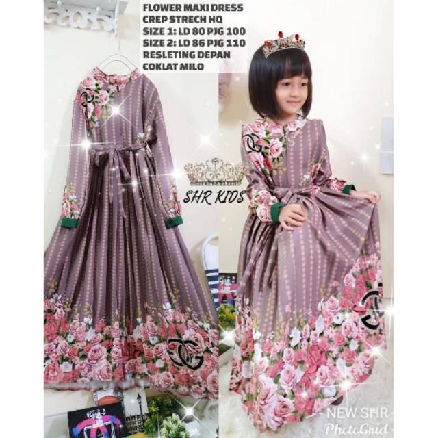 Dress anak SHR ORI tanpa kerudung