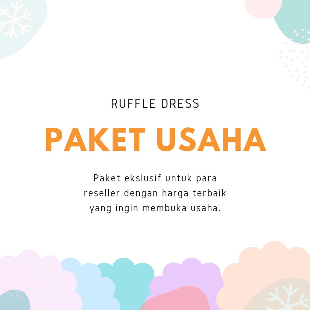 YashCollection - PAKET USAHA RUFFLE DRESS / DASTER VIRAL ISI 100 PC CAMPUR MOTIF KEKINIAN FIT XL