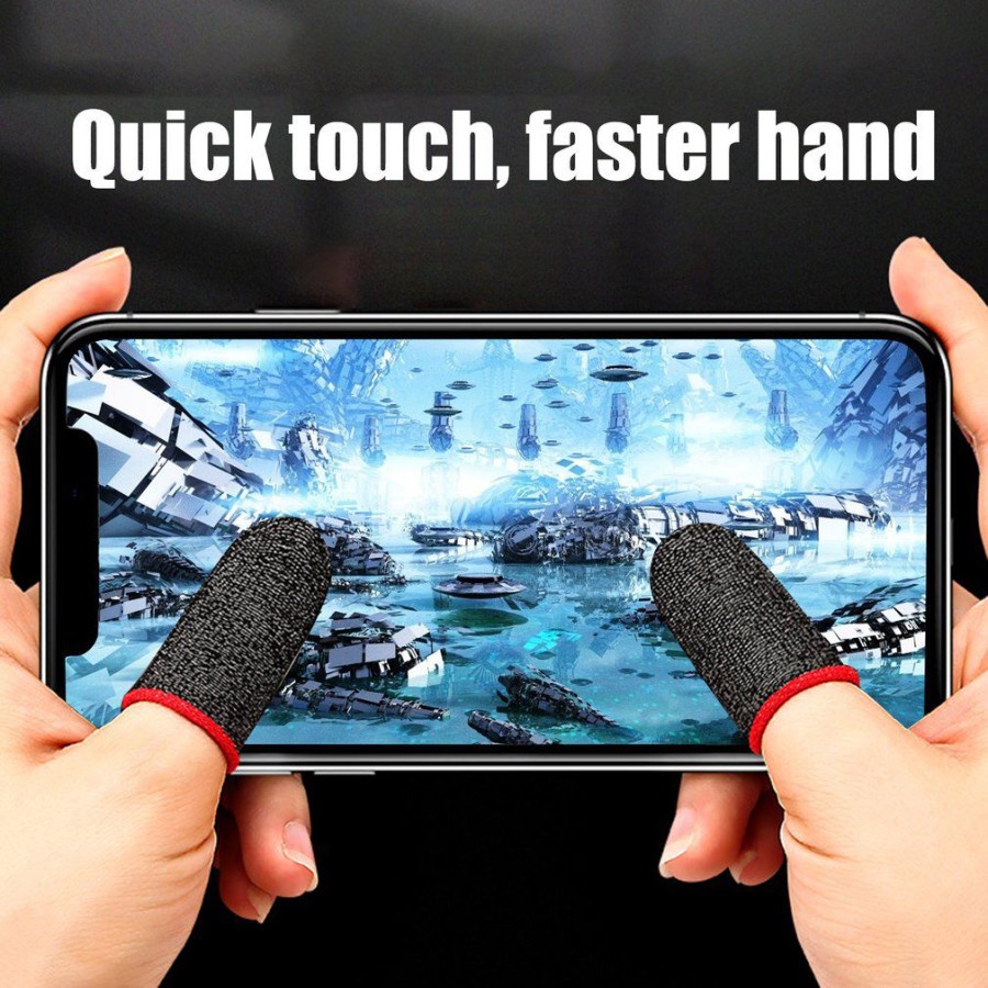 Sarung Tangan Jari Jempol Game Sensitif Touchscreen HP Phone isi 2 pcs