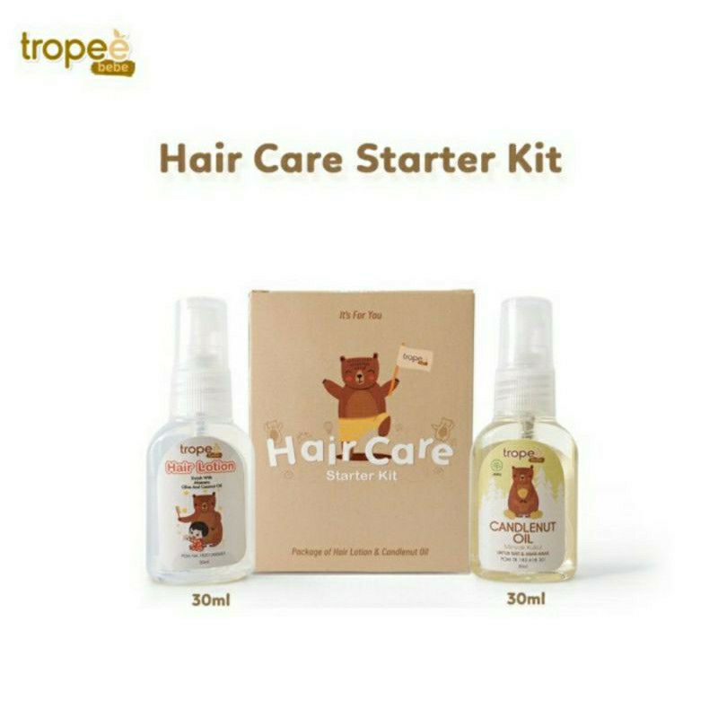 Tropee bebe hair care starter kit - set perawatan rambut bayi