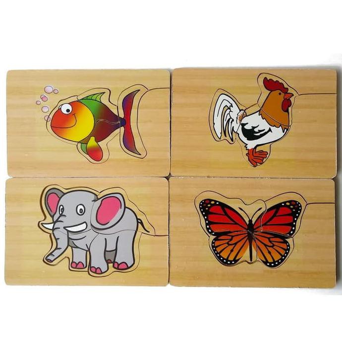 

14.84Ftgrdujh- Puzzle Kayu Binatang Hewan Mainan Edukasi Anak Kreasi Lokal - Anjing -Toko-Boneka.