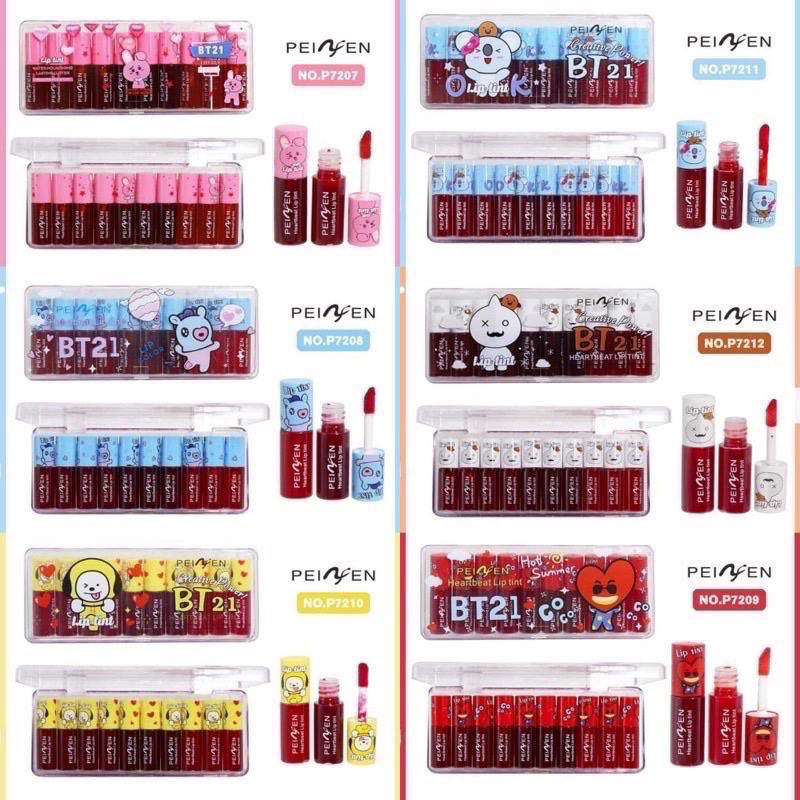 cod eceran Liptint Peiyen Mini Karakter BT21 BTS Mika awet tahan lama