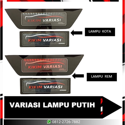 TEMPAT PLAT KHUSUS ALL NEW FORTUNER + LAMPU (BIRU &amp; PUTIH)