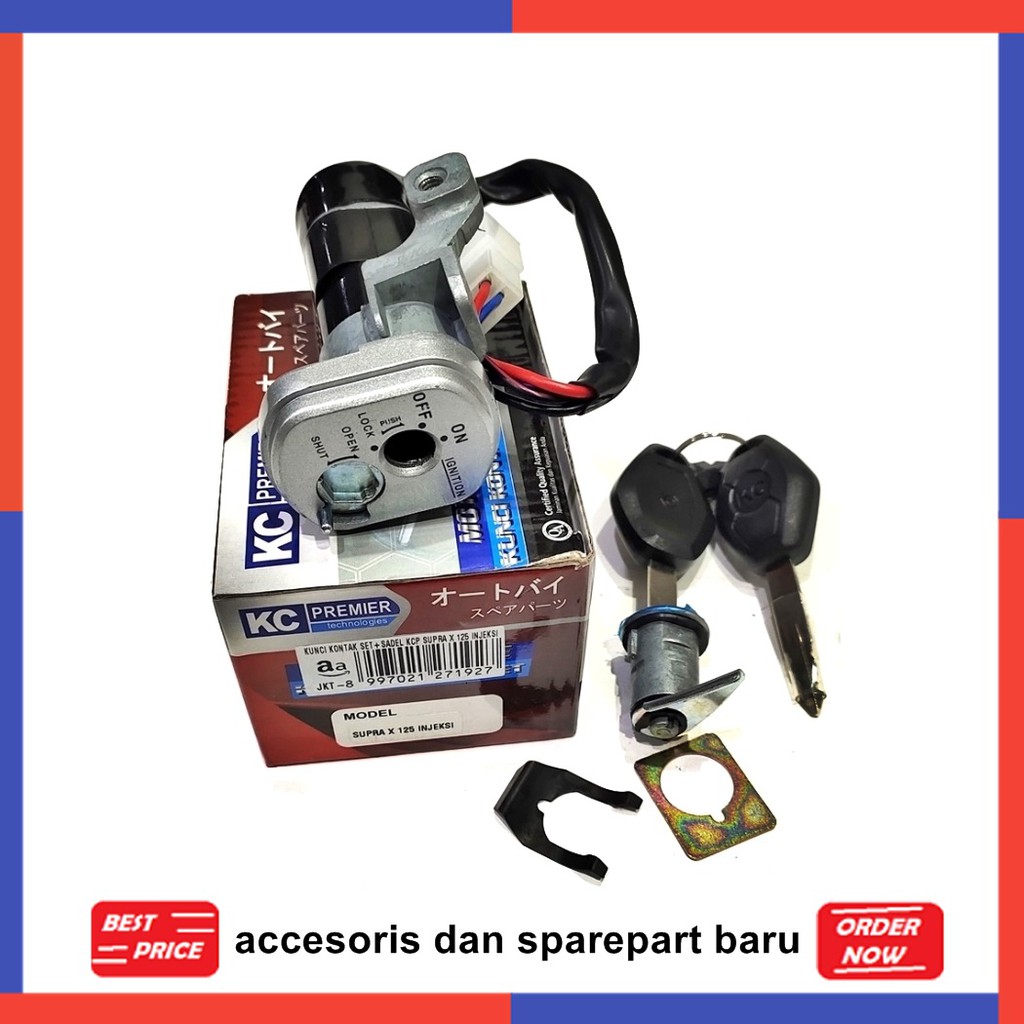KUNCI KONTAK SET SUPRA X 125 INJEKSI +SADEL KOMPLIT SPAREPART MOTOR KCPRACING