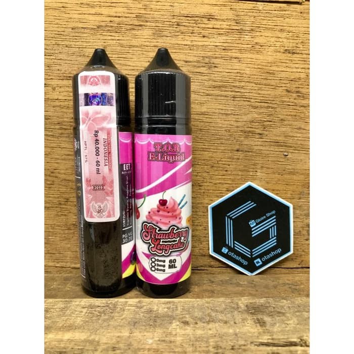 Tor Eliquid Strawberry Longcake 60ml 3mg liquid vape cukai long cake