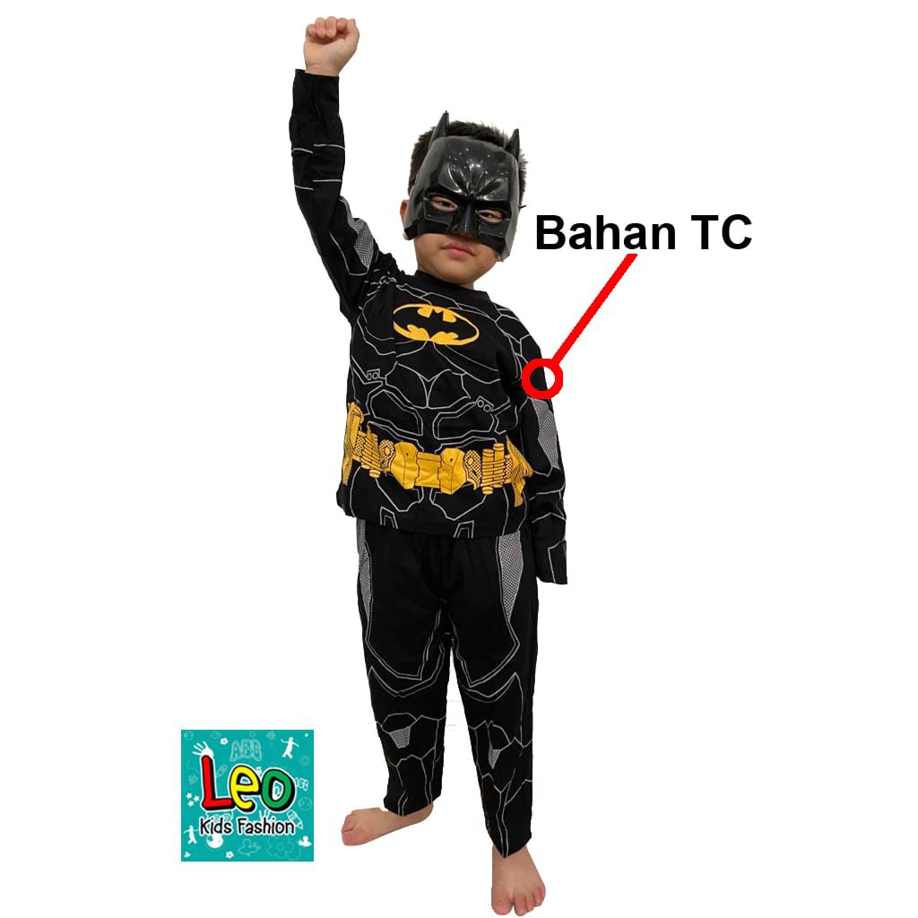 Setelan Anak Baju Anak KOSTUM SUPERHERO BATMAN TC COMBAD