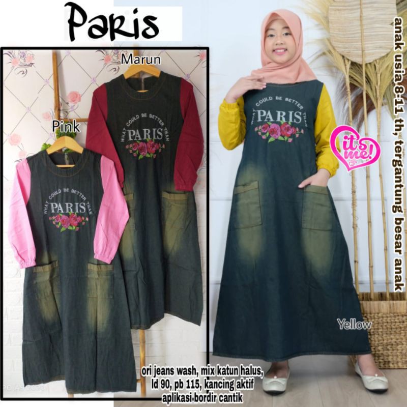 Gamis Jeans Anak  Perempuan Tanggung/Gamis Jeans Anak Terbaru