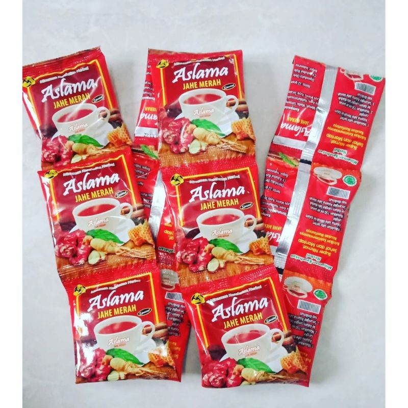Jahe Merah Aslama 1 renceng isi 12 sachet