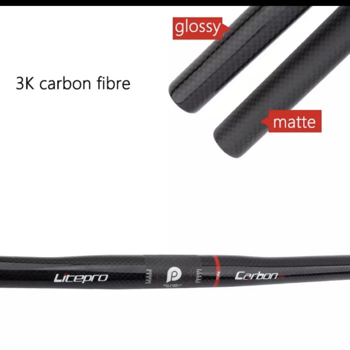 Handlebar Litepro CARBON 25,4x580 mm flatbar carbon folding bike