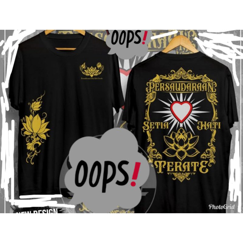 kaos PSHT bingkai bunga