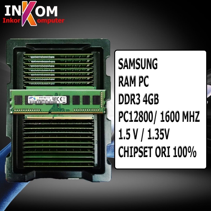 Ram PC DDR3 4GB 10600 Samsung 1333MHZ