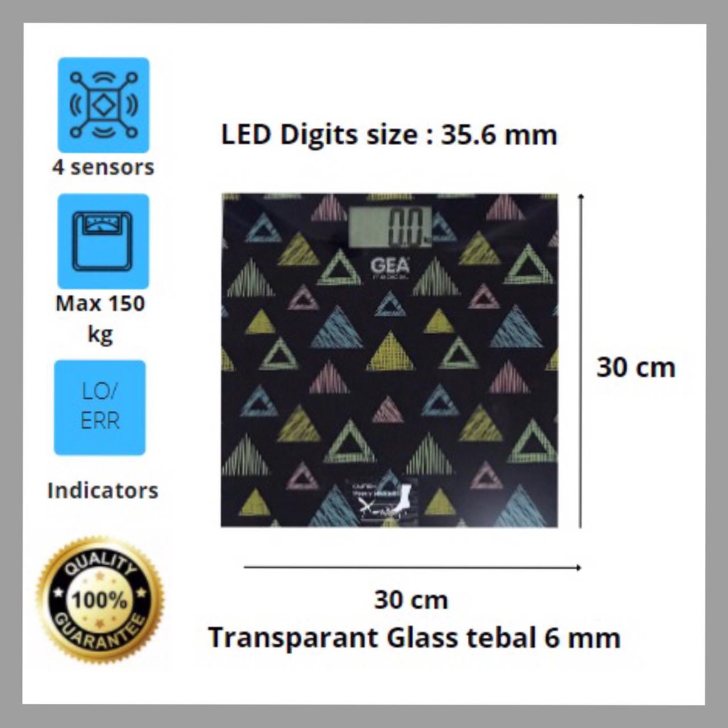 Muraaahh !!! Timbangan Berat Badan Electonic Personal Scale Gea Mediacal EB1622 Digital