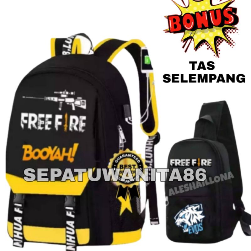 Tas  anak laki laki Tas Ransel Sekolah Anak laki laki Karakter FF dan Super Hero Murah