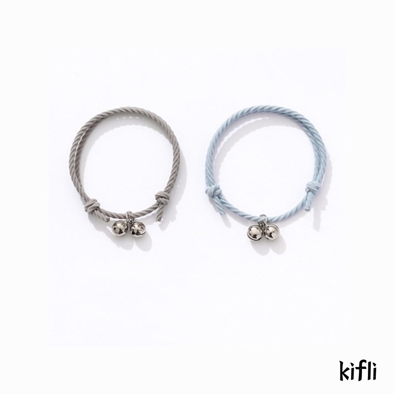 2PC,Korea Wanita Lonceng Adjustable,Gelang Pasangan Pacar,Hadiah Ulang Tahun