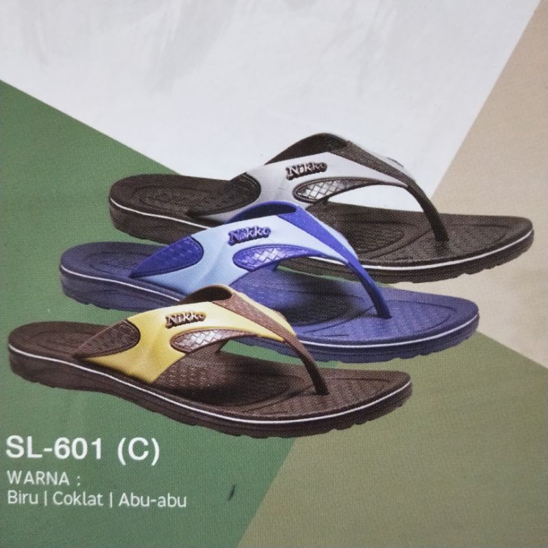 NK 601 C - 38-42 SANDAL JEPIT SANDAL PRIA SANDAL COWOK KARET MURAH NIKKO 601-C (MENYEDIAKAN HARGA GROSIR!)