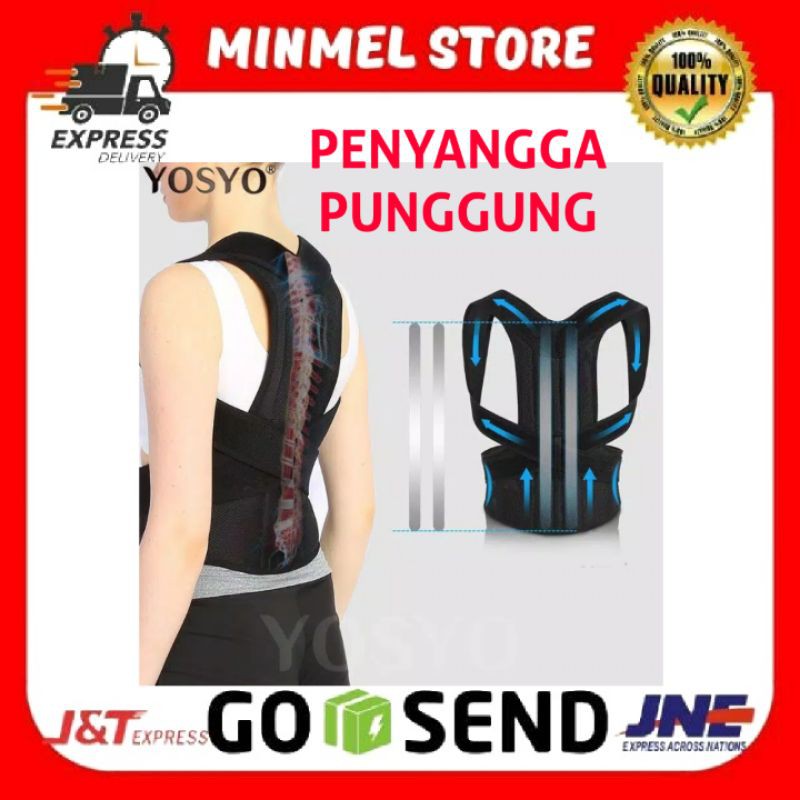 Sabuk Terapi Penyangga Punggung Pria &amp; Wanita Anti Bungkuk Posture Back Support Brace Posture