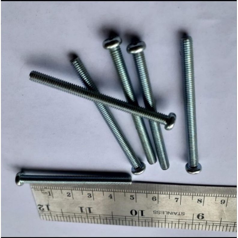 Baut JP M4X50 PANJANG 5CM / BAUT OBENG PLUS PANJANG 5CM