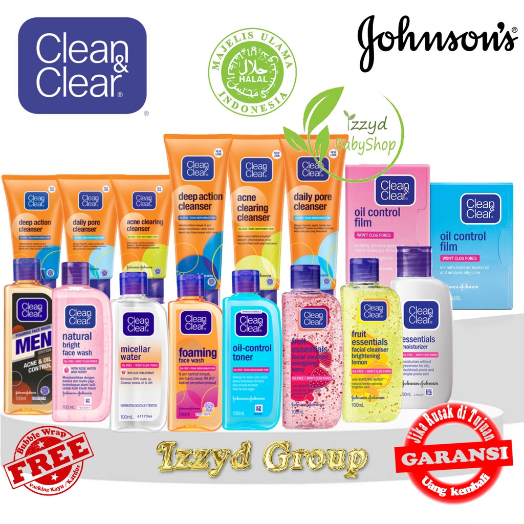 ❣️ Izzyd❣️ clean and clear CLEAN &amp; CLEAR Teens Facial Wash | Cleanser | Toner | Moisturizer | Micellar | Foam | Foaming for Men |Oil Control Film(✔BPOM)