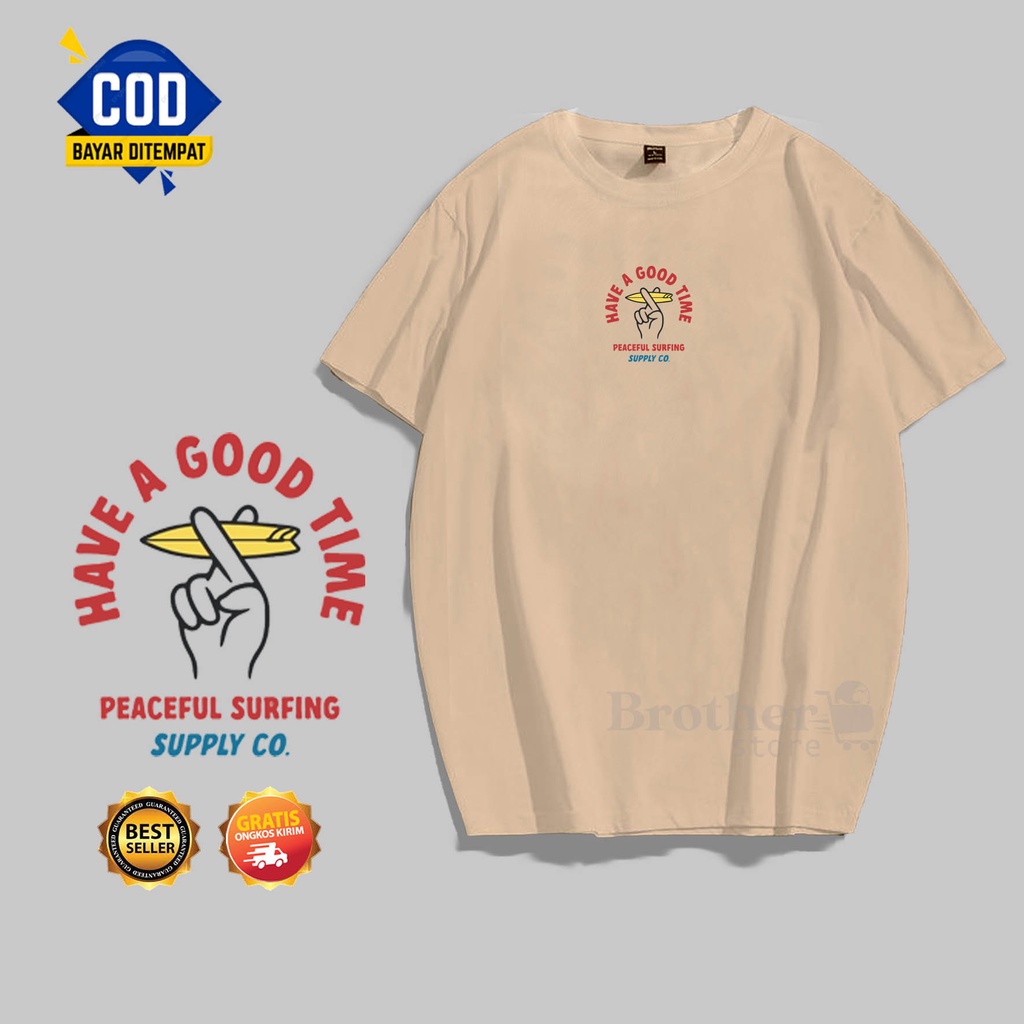 BROTHER STORE - Kaos Distro Pria - KAOS COWOK CEWEK - Kaos Kata Kata - Articel a good time Premium