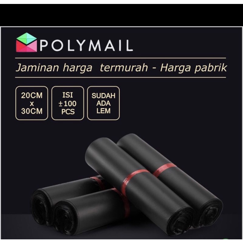 

Plastik Polymailer Hitam (ECER) isi 10