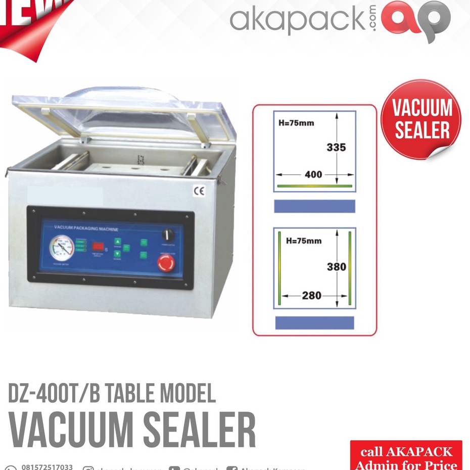 MESIN DZ-400 TN/B VACUUM SEALER / MESIN PENGEMAS PLASTIK VACUUM