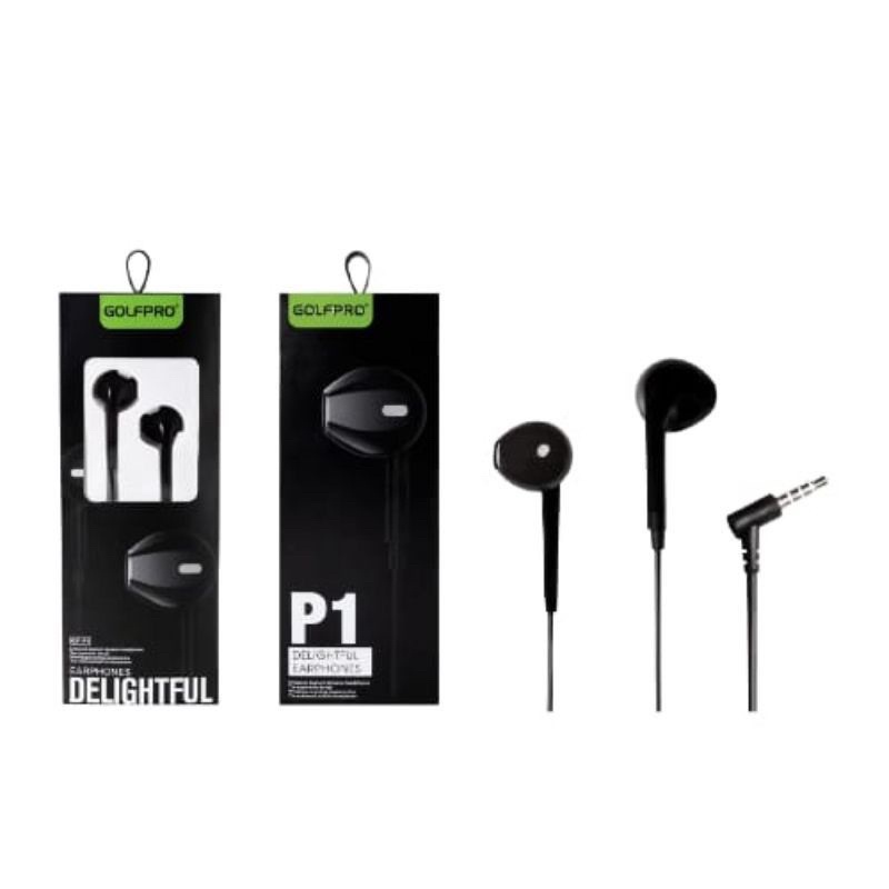 Handsfree Earphone Stereo Golf P1 SuperBass Delightfull Sound Premium Handsfree Terpopuler Sen