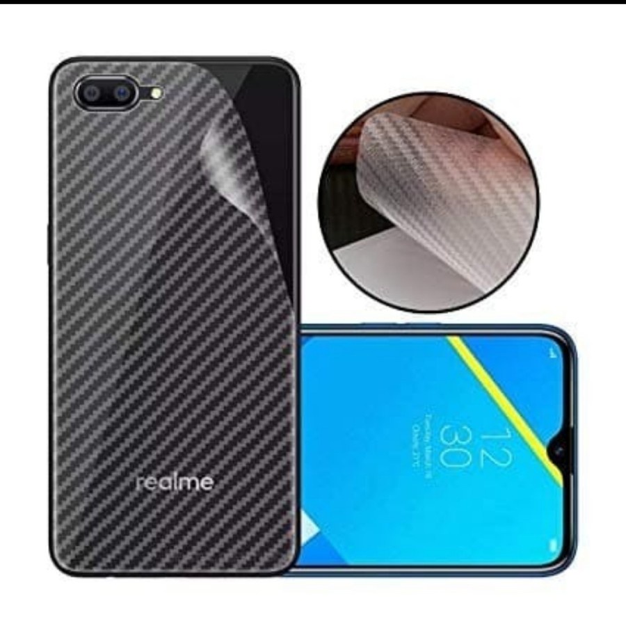 REALME C1 C2 C3 C17 7i 7 PRO REALME 7 ANTI GORES BELAKANG SKIN CARBON PELINDUNG BELAKANG ANTI JAMUR MOTIF KARBON TRANSPARAN ANTI JAMURAN