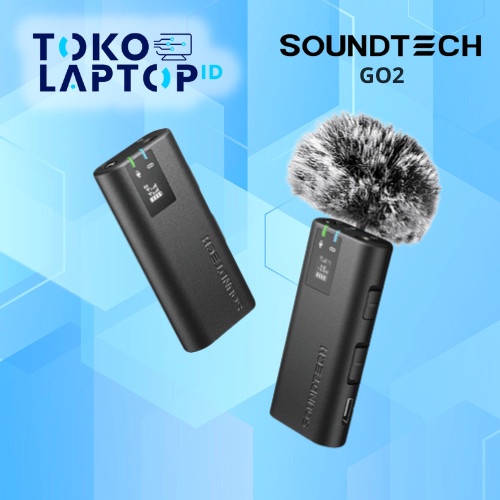 SOUNDTECH GO2 Wireless Microphone 2.4Ghz Lavalier TX RX Magnetic Clip