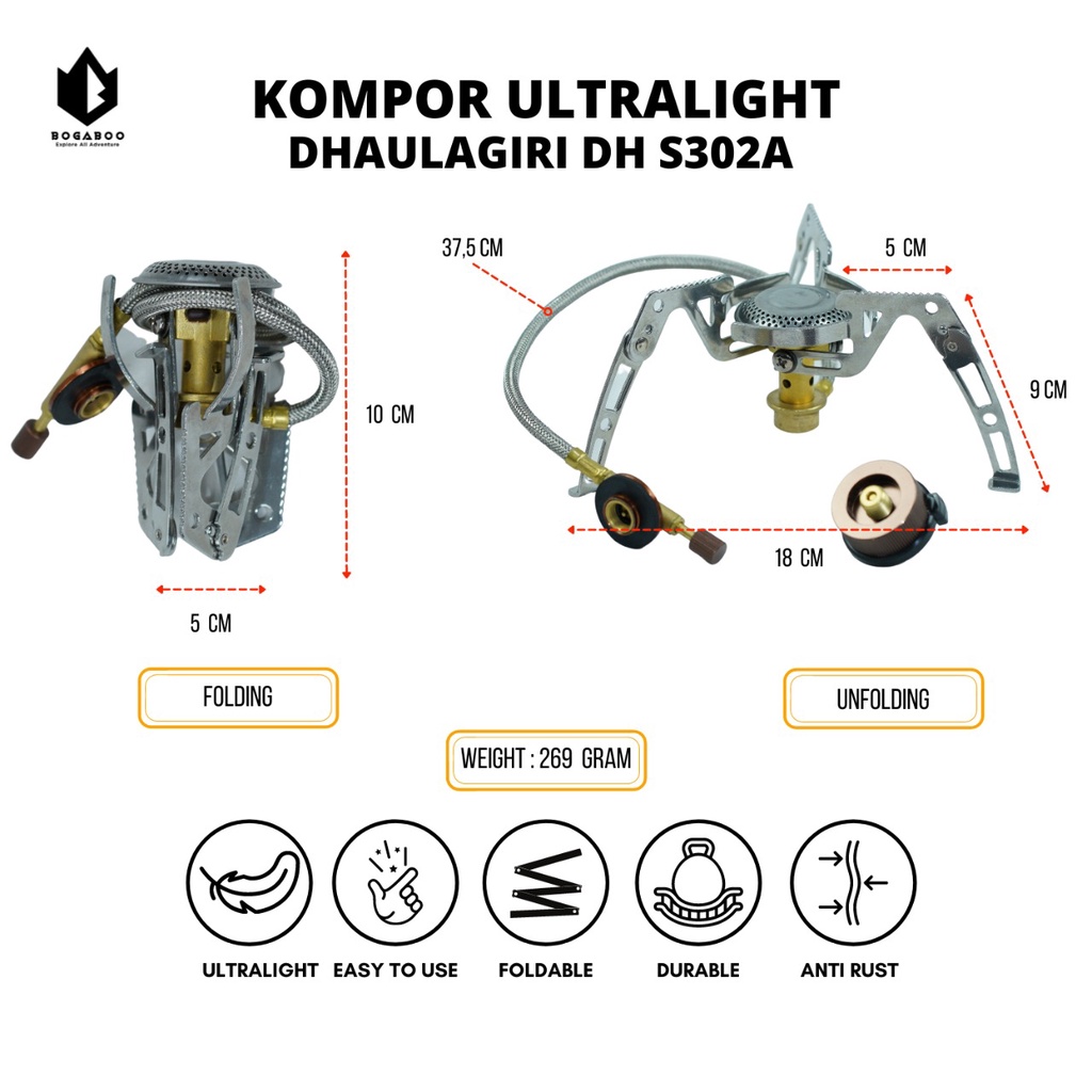 Kompor Ultralight - Kompor Dhailagiri SH S302a