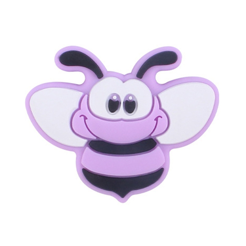 Mary 1pc Mainan Teether Bayi DIY Bentuk Lebah Kartun Bahan Silikon Bebas BPA