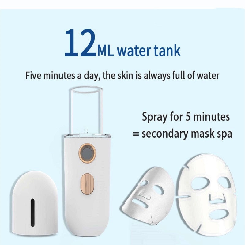 Nano Spray Portable Pelembab Wajah Mini Usb Mist Sprayer Rechargeable 30ml Wajah Perawatan (huite)