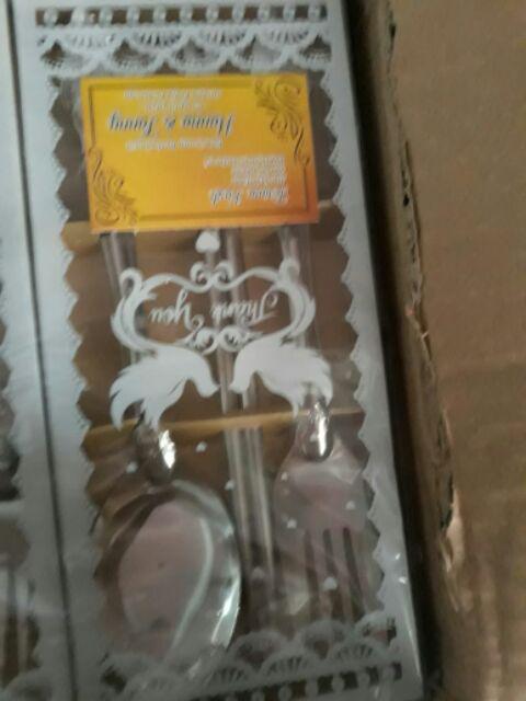 Souvenir Sendok Garpu Sumpit Stainless Kemas Mika