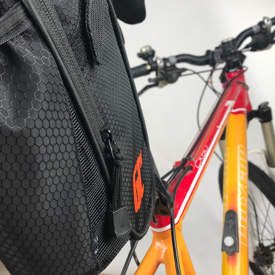 Tas Sepeda Lipat Sadel Botol bahan Cordura Great Cycle Orange TBGC