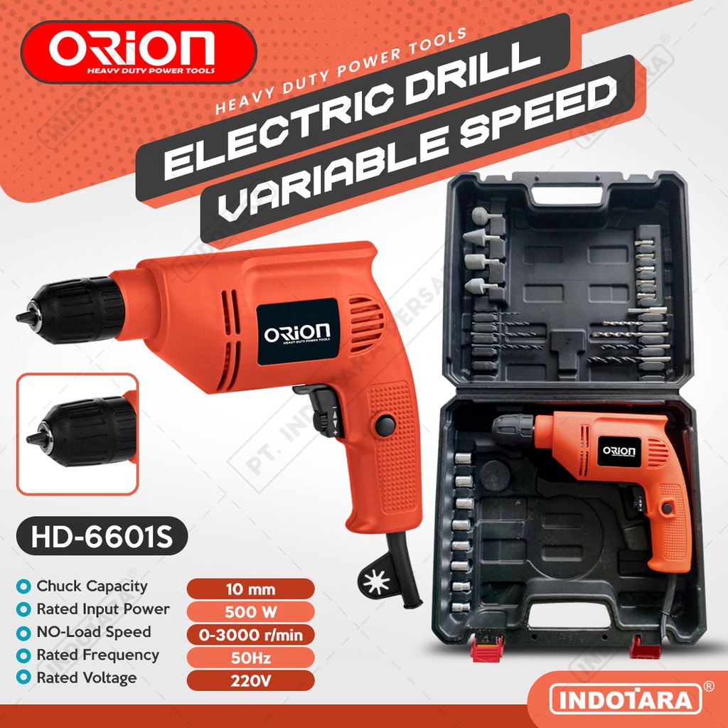 Mesin Bor / Impact Drill Listrik Orion - HD6601S (With BMC Box)