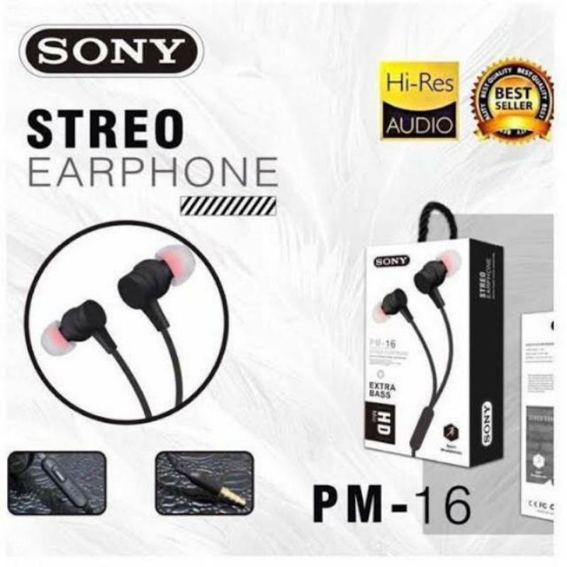 Headset Sony PM-16 Stereo Earphone Hi-Res Audio Super Bass