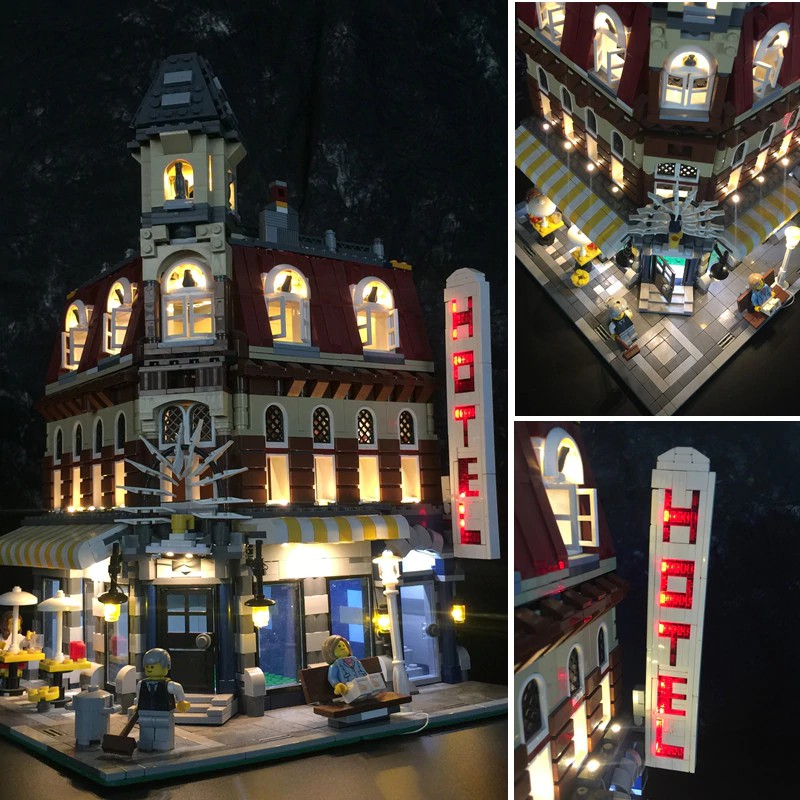 Mainan Lego Anak Led light kit for lego CREATOR EXPERT 10182 bricks set Compatible with  15002 Cafe