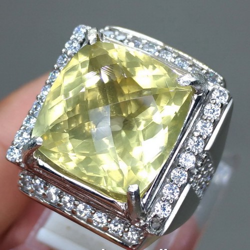 [COD] Cincin Batu Yakut Kecubung Citrine Quartz Kotak Asli Istimewa